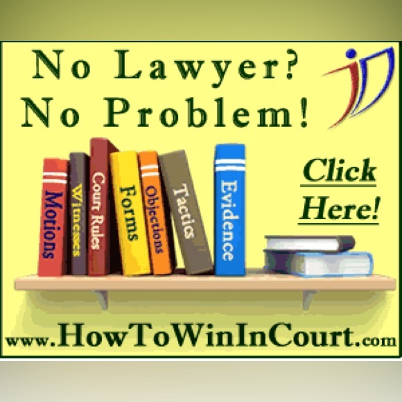 No Lawyer? No Problem! 
https://www.howtowinincourt.com/?refercode=TK0017 - Picture 1 of 1